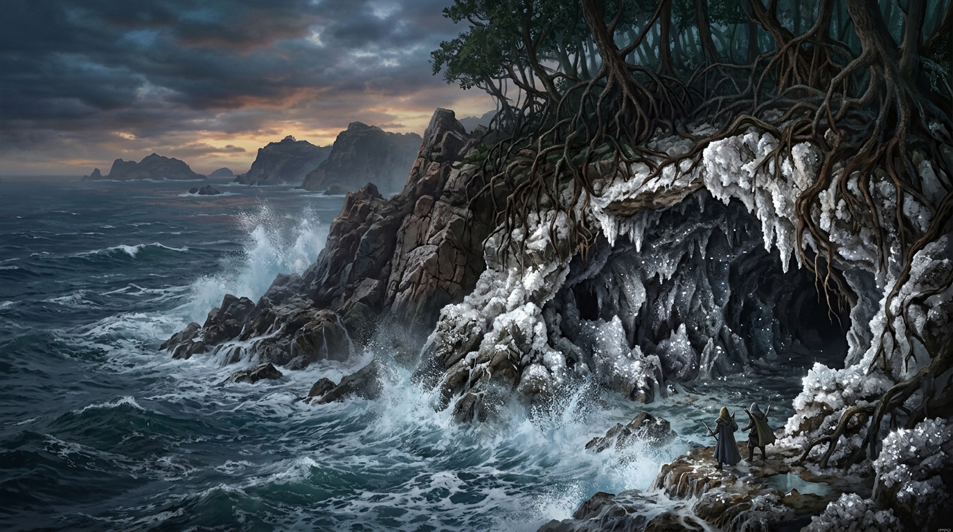 The Salt-Crusted Caves