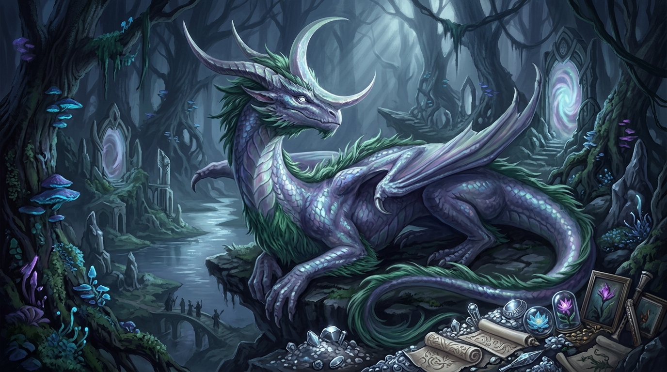 Adult Moonstone Dragon