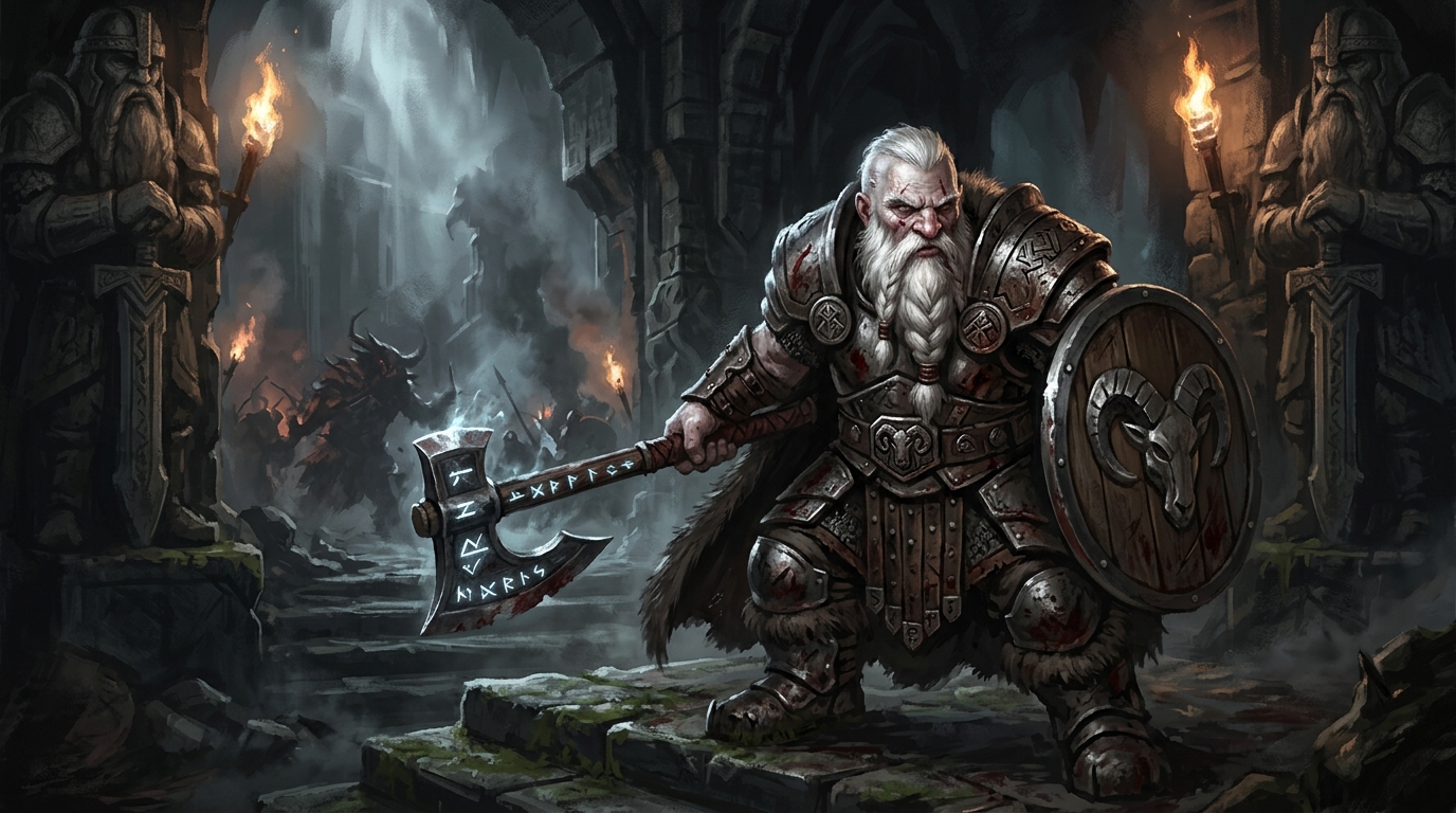 Albino Dwarf Warrior