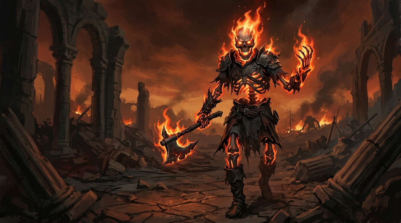 Flaming Skeleton